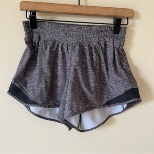 Lululemon Hotty Hot Short II Long 4" Heather Lux Multi Black Heathered No Liner